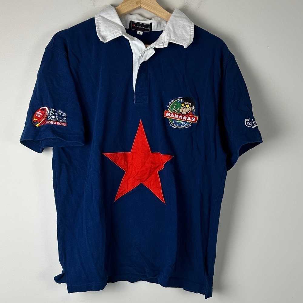 Vintage Hong Kong Rugby Sevens Shirt Sleeve Shirt - Blue, Size Large - Picture 2 of 11